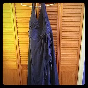 Long blue formal dress